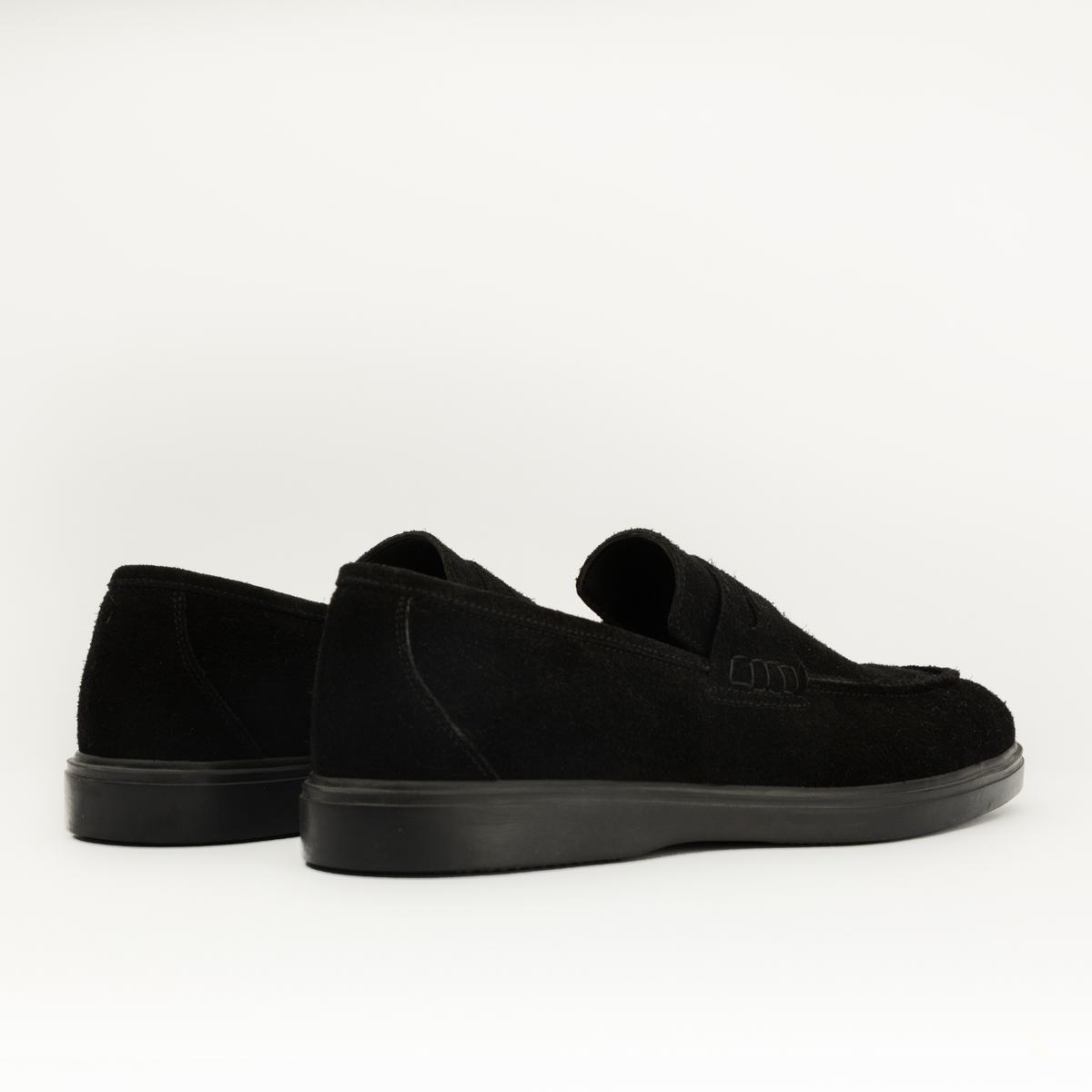 Mocassins en daim noir