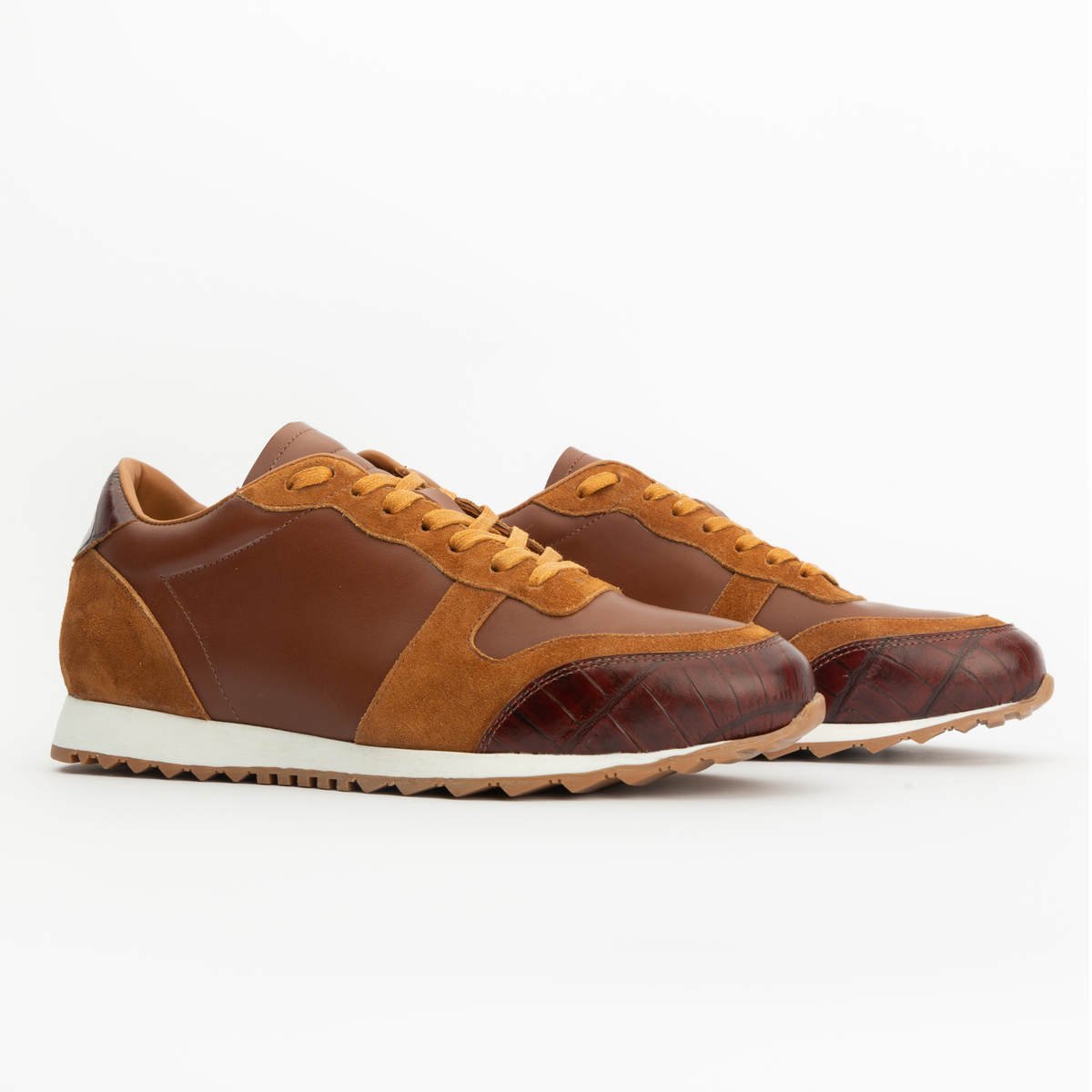 Sneakers RUNNER en cuir marron Men & Panda