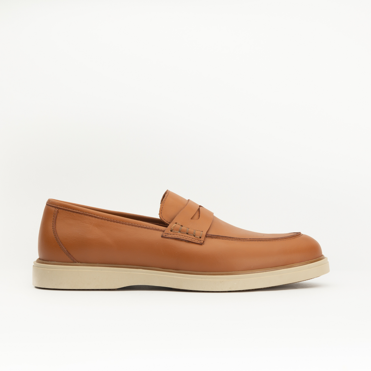 Mocassins en cuir camel