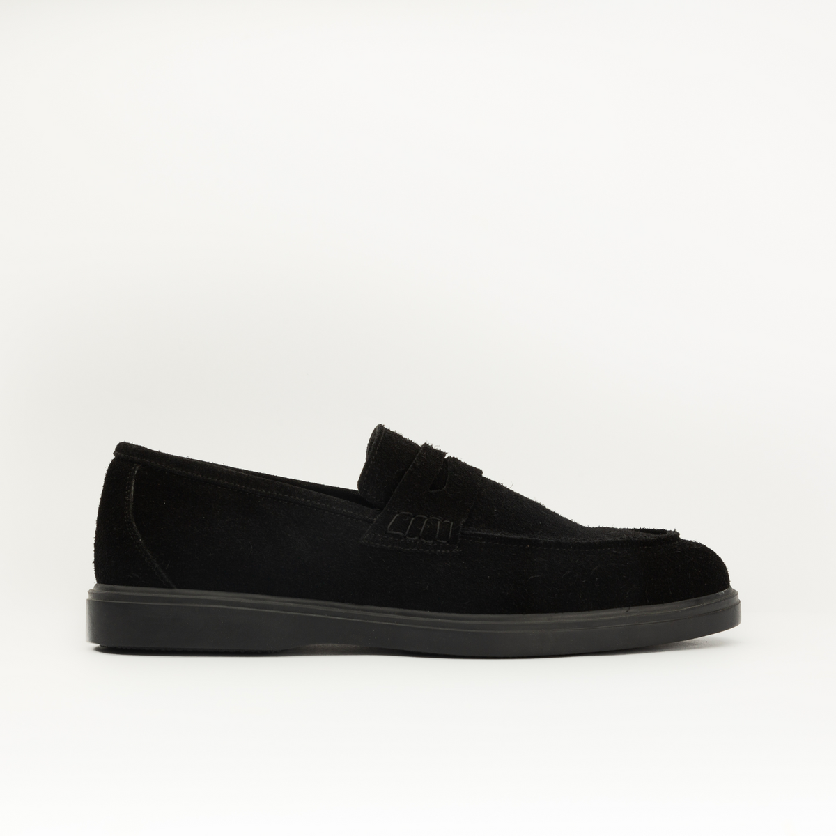Mocassins en daim noir