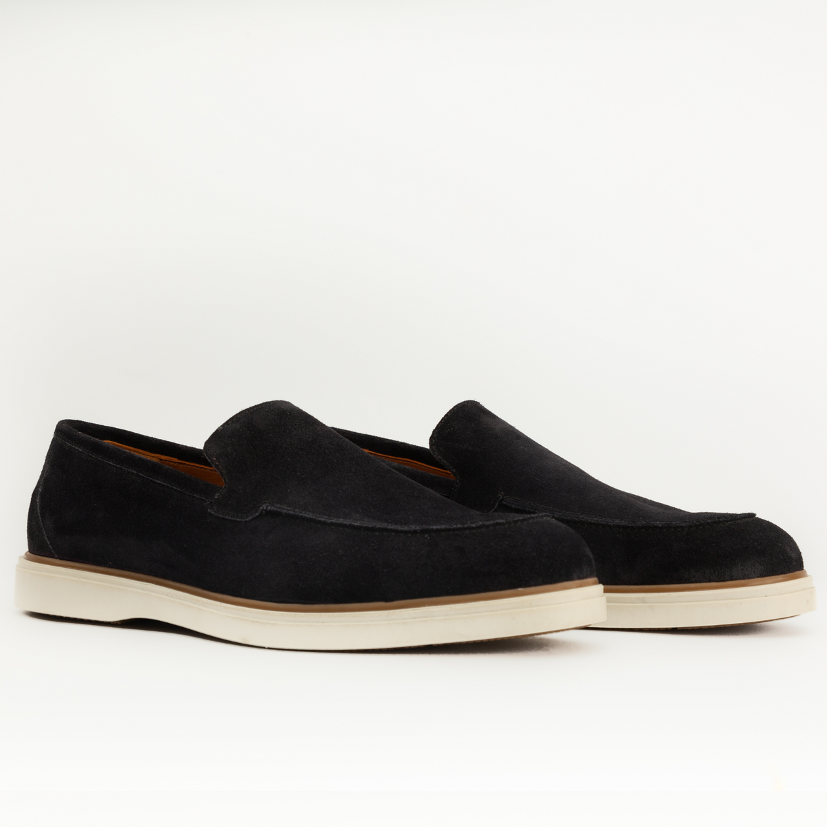 Mocassins en daim bleu