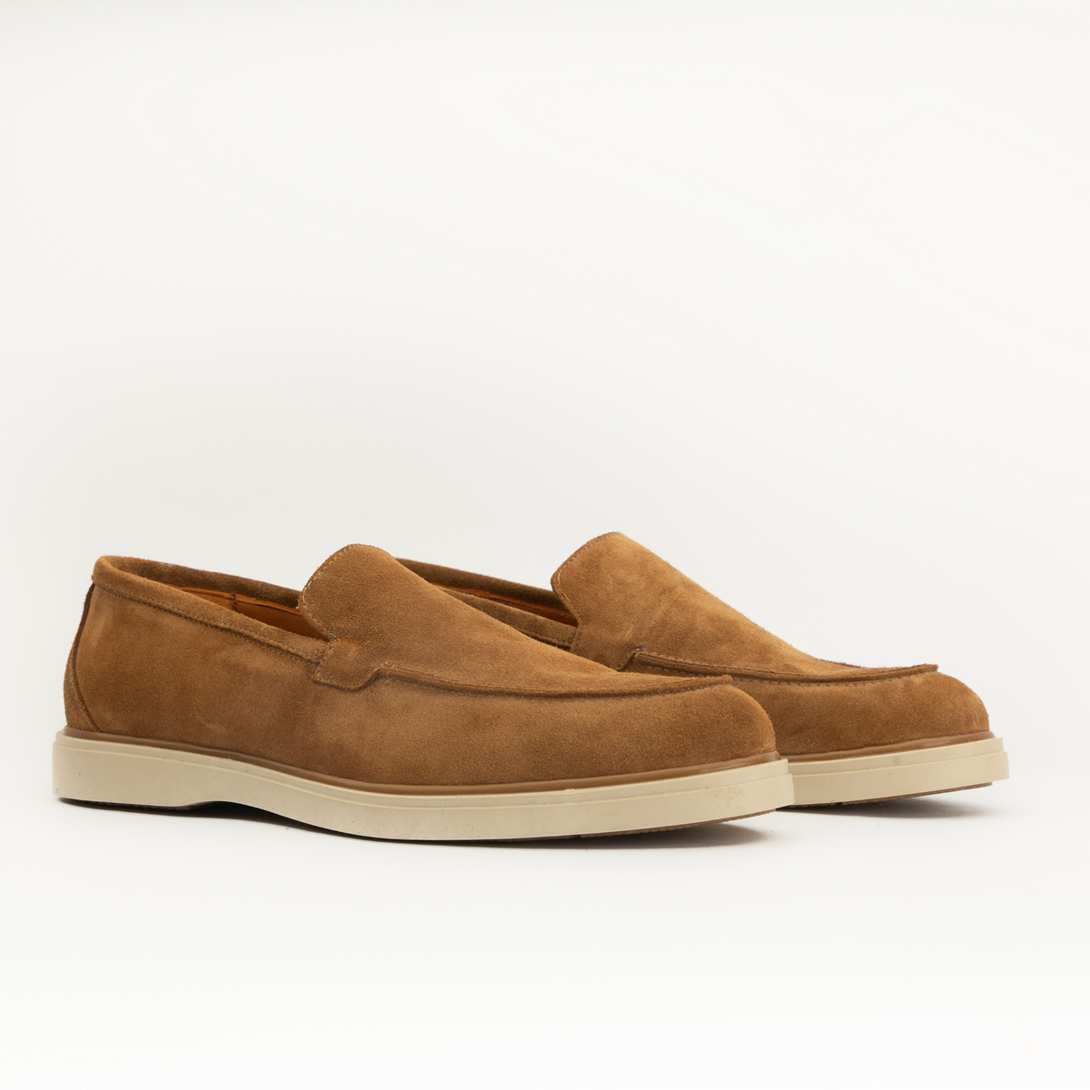Mocassins en daim beige