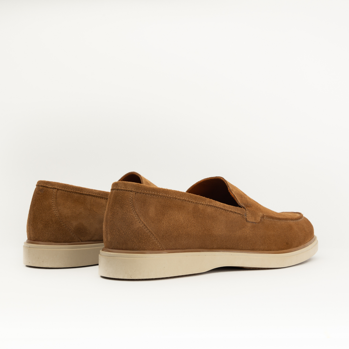 Mocassins en daim beige