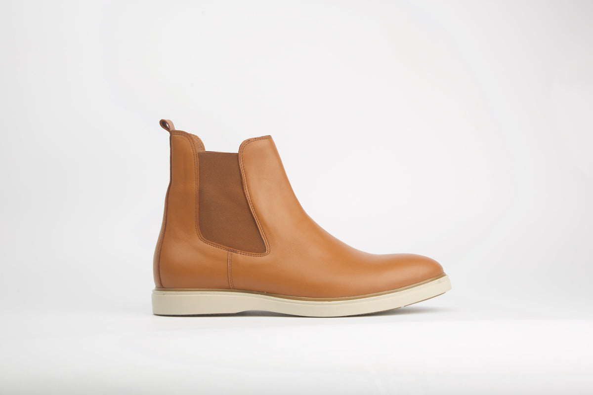 Bottine Chelsea en cuir camel Men & Panda