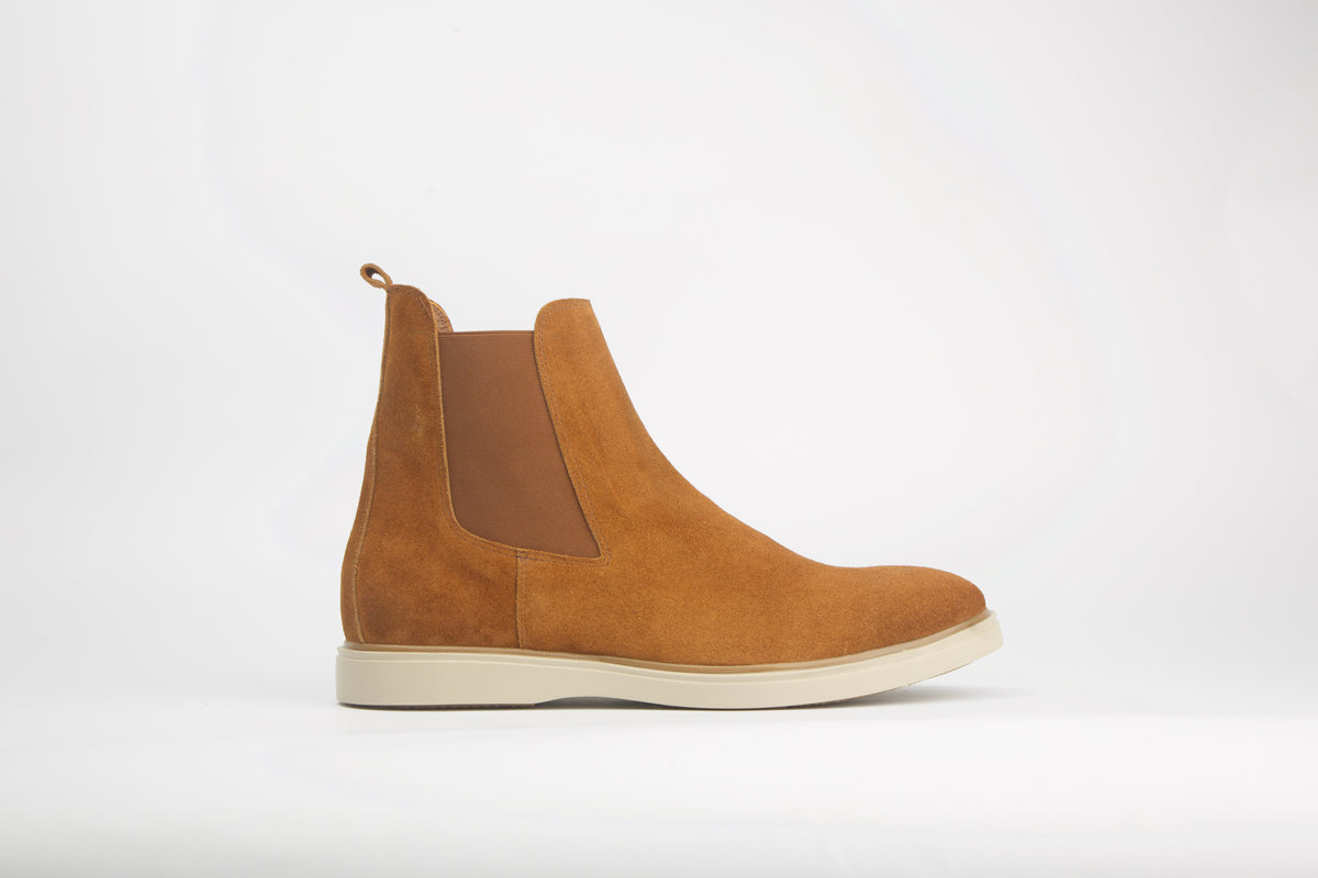 Bottine Chelsea en daim cognac Men & Panda