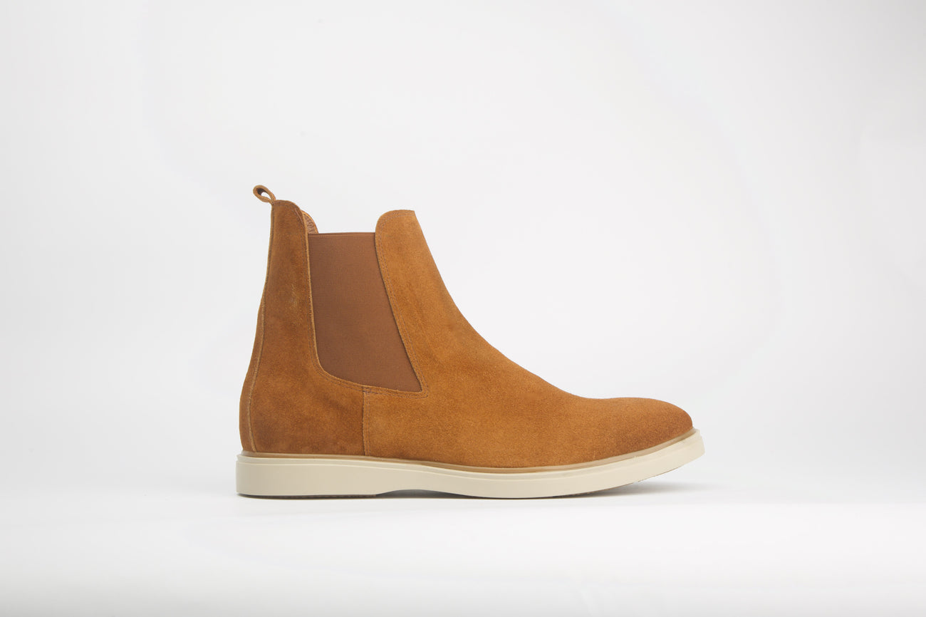 Bottine Chelsea en daim cognac Men & Panda