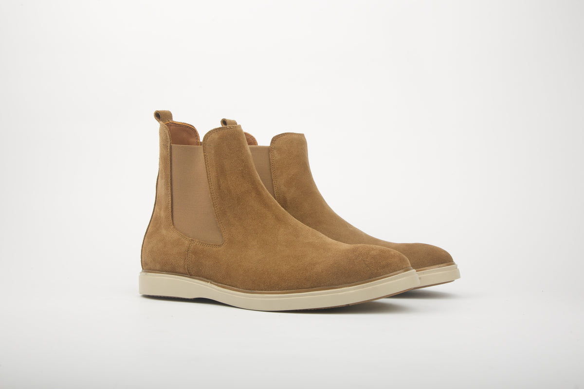 Bottine Chelsea en daim beige Men & Panda