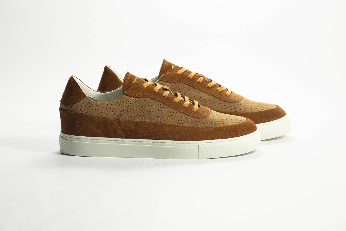 Sneakers SATURNE en daim camel Men & Panda