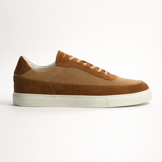 Sneakers SATURNE en daim camel