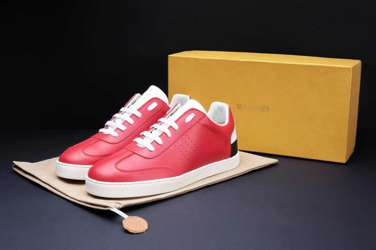 Sneakers BLAKE en cuir rouge Men & Panda