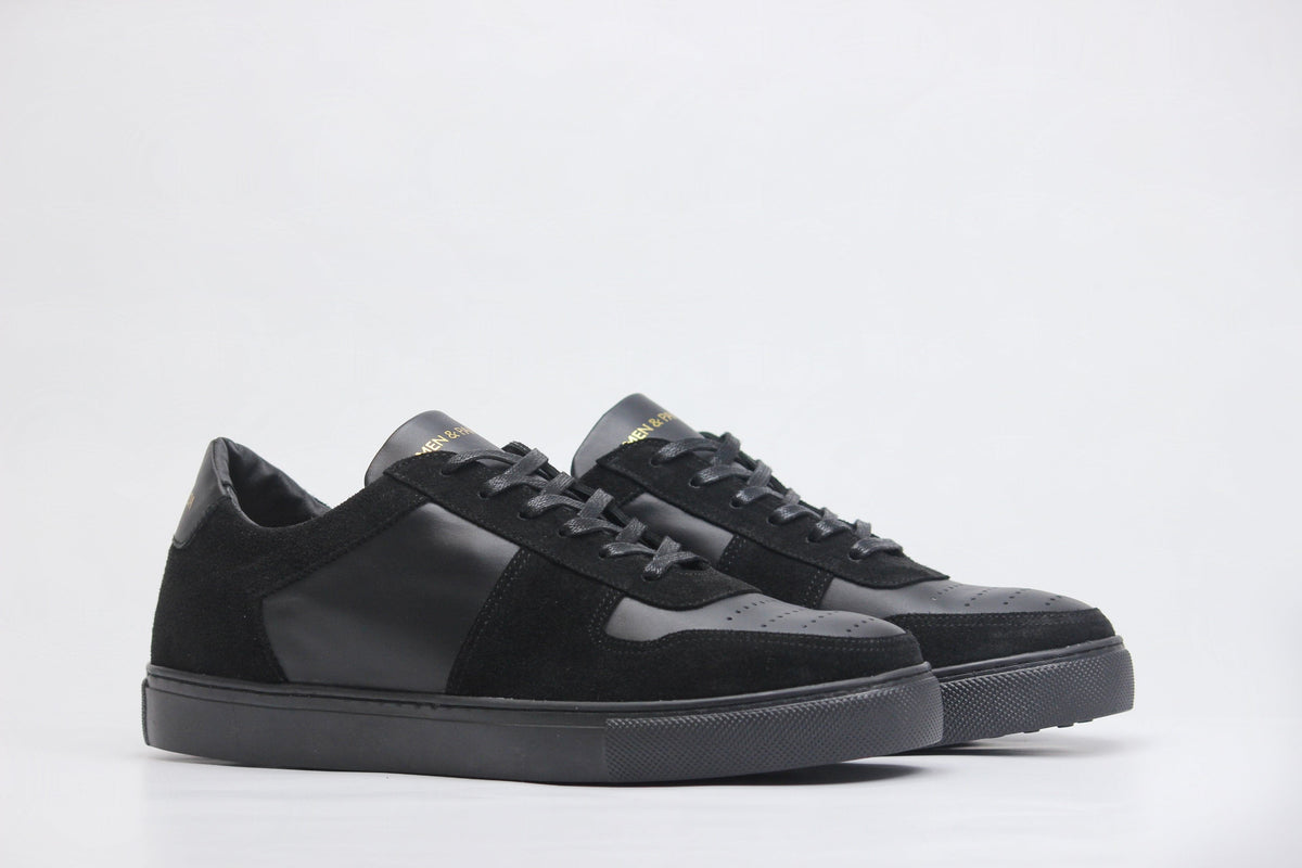 Sneakers BASE en cuir noir - daim noir Men & Panda