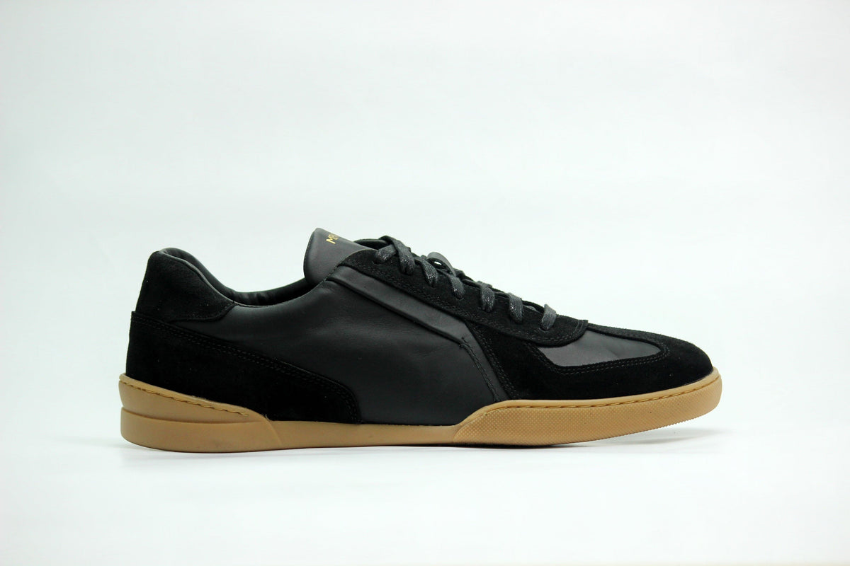 Sneakers RETRO en cuir et daim noir Men & Panda
