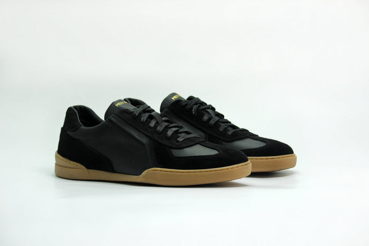 Sneakers RETRO en cuir et daim noir Men & Panda